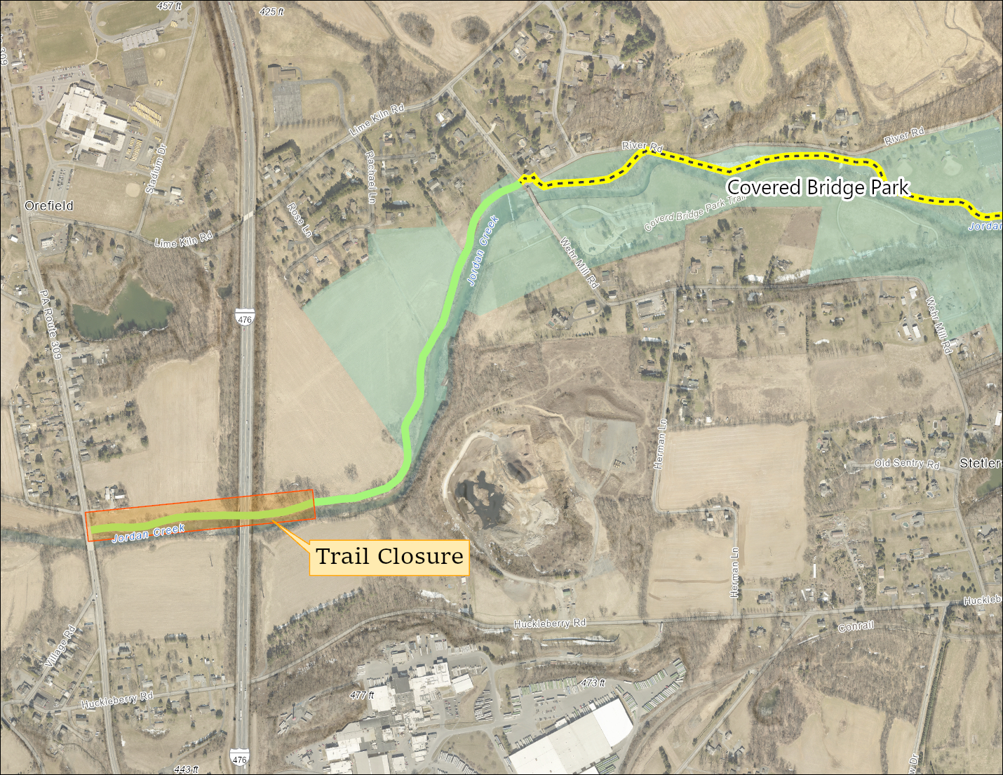 Jordan Creek Greenway Trail Closure